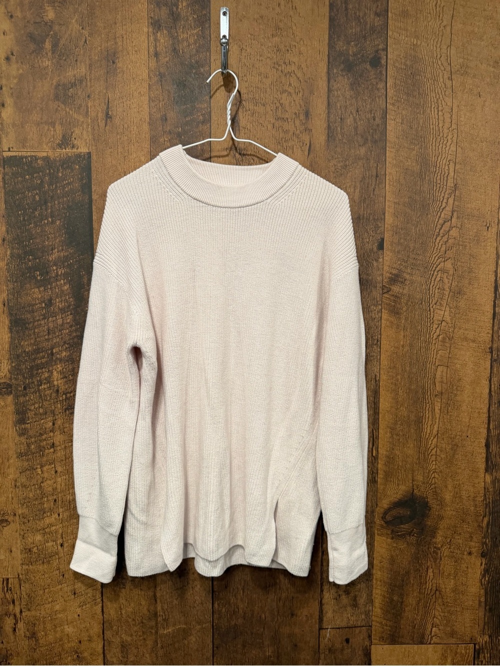 Lululemon Merino Wool-Blend Ribbed Crewneck Sweater white opal size 6 EUC - Picture 2 of 5
